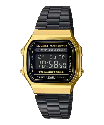 Casio Vintage Black & Gold A168WEGB-1BEF